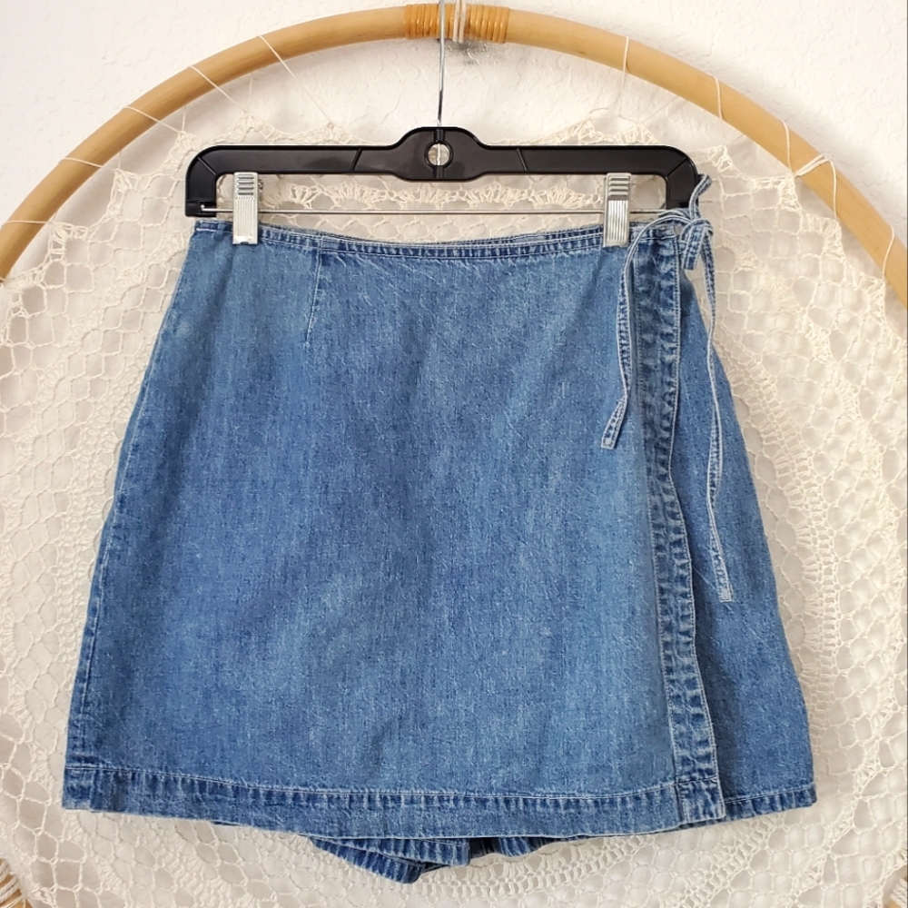 The Limited Blue Denim Skort